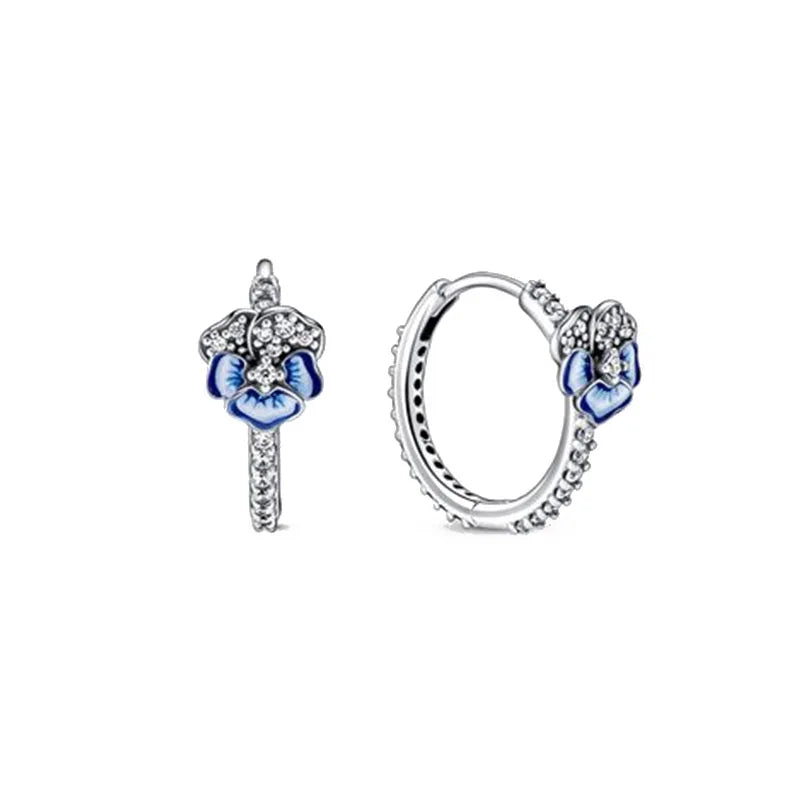 Silver Earrings Zircon Fine Jewelry Exclusive Collection