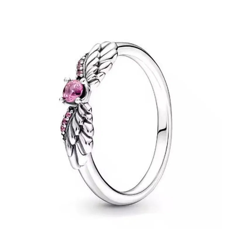 Sterling Silver Zircon Ring Elegant Exclusive Edition