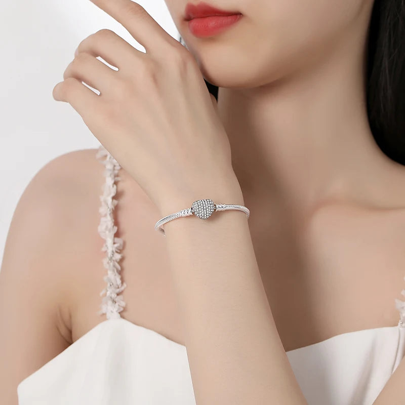 Sterling Silver 925 Zircon Charm Bracelet Exclusive