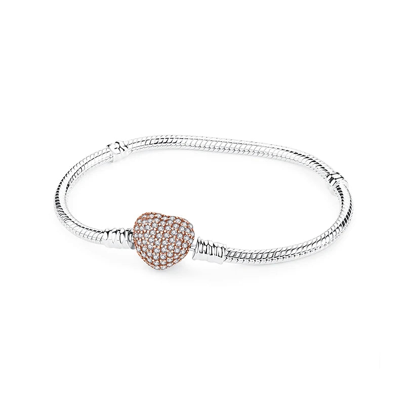 Sterling Silver Charm Bracelet Zircon Collection Exclusive