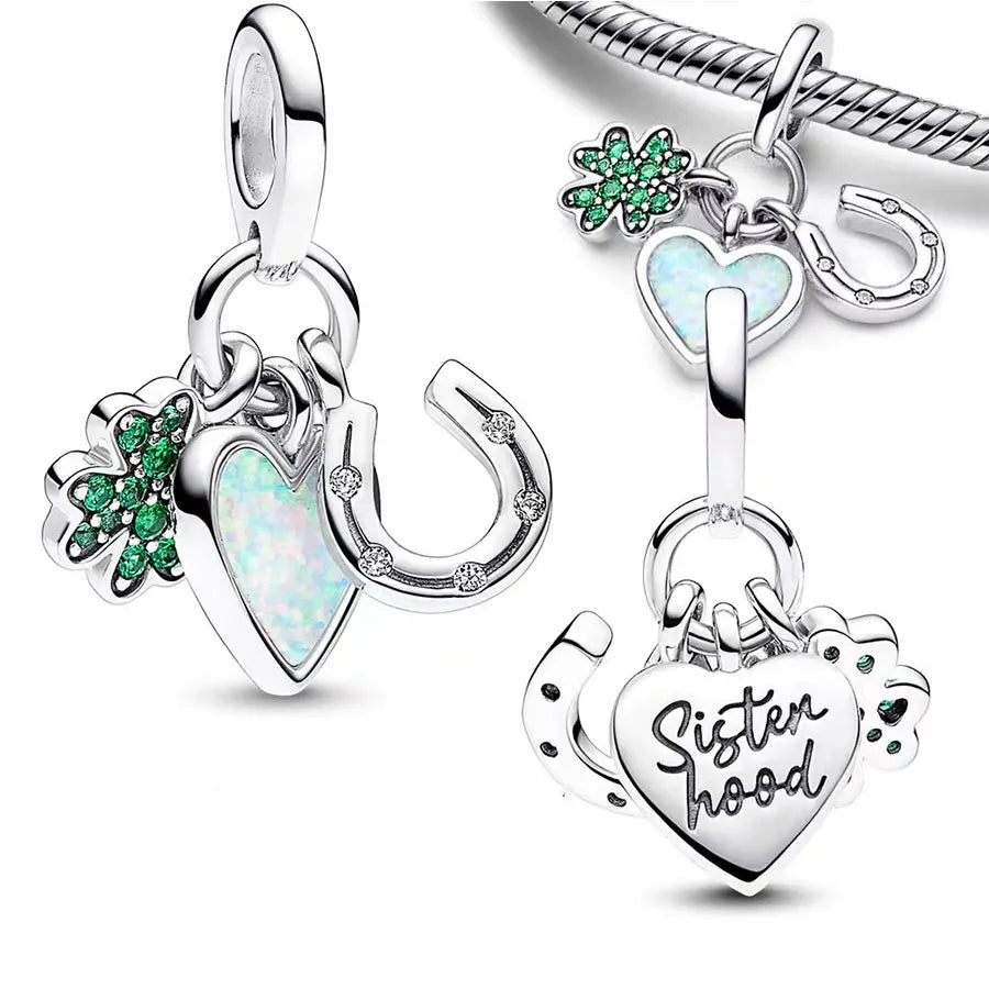 MINISO 925 Sterling Silver Teardrop Charm Bead Zircon Rare