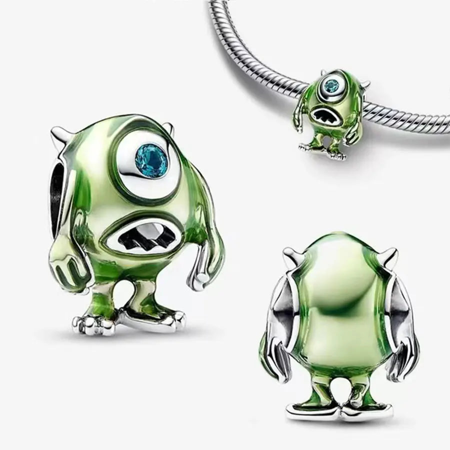 Minisoc 925 Silver Bracelet Charm Zircon Bead Exclusive