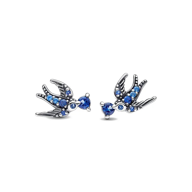 Sterling Silver Zircon Stud Earrings Exclusive Collection