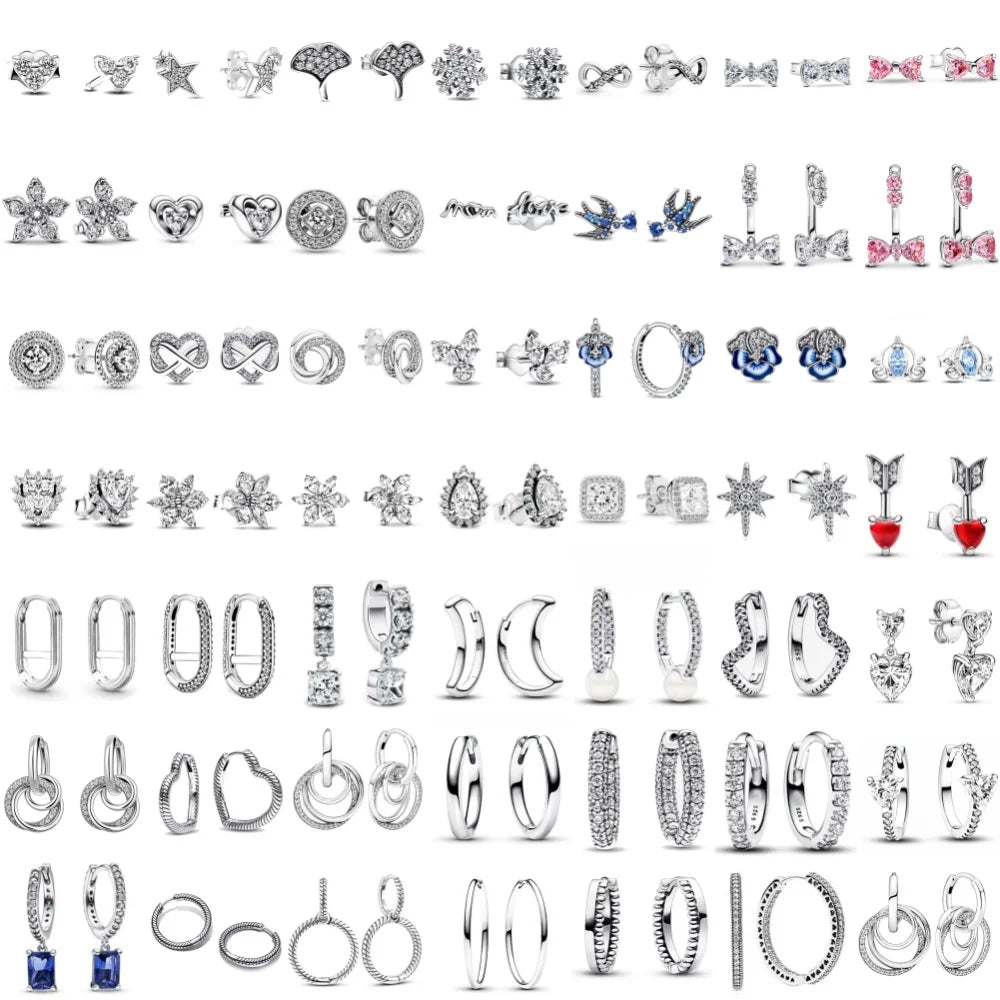 Timeless Sterling Silver Zircon Stud Earrings For Women