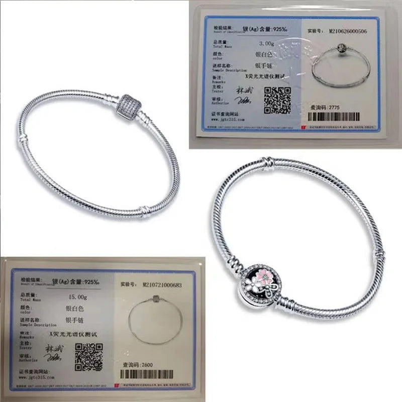 Charm Bracelet 925 Sterling Silver Collection Exclusive