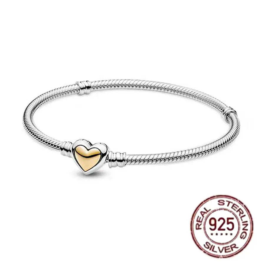Bracelet Sterling Silver 925 Zircon Charm Heritage