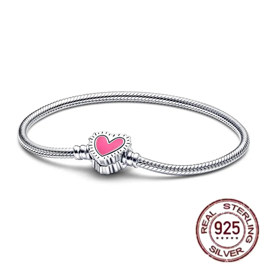 Sterling Silver 925 Charm Bracelet Exquisite Fine Jewelry