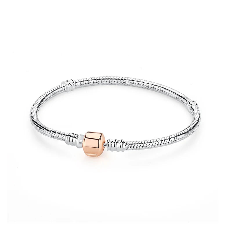 Sterling Silver Charm Bracelet 925 Zircon Collection Elite