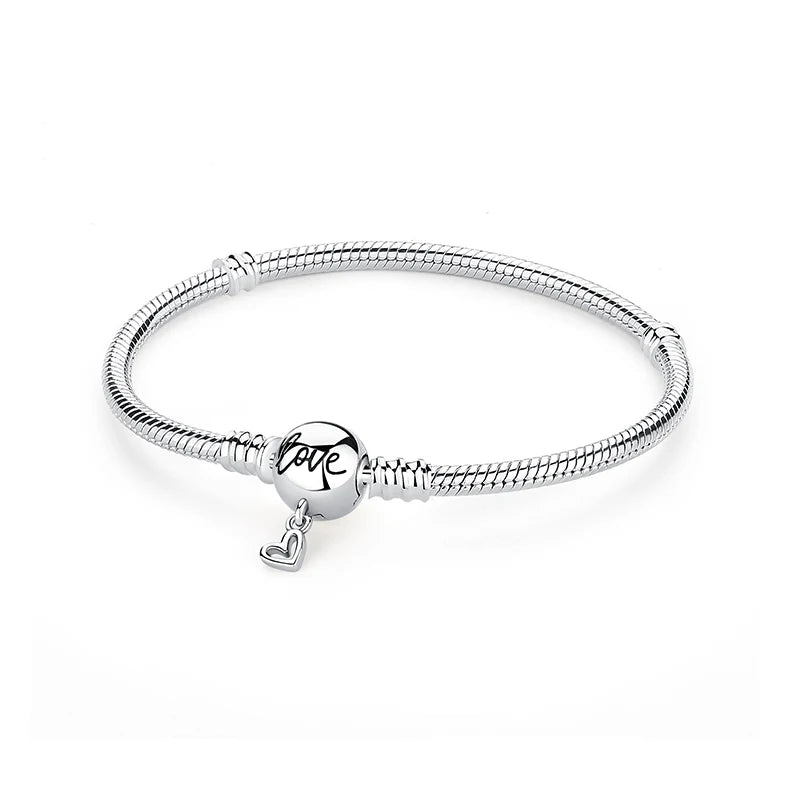 Charm Bracelet, Sterling Silver 925 Zircon Edition
